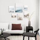 Beige Blue Coastal Gallery Wall. Set of 6 Prints by Wall Art Set