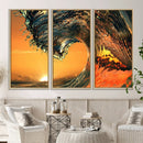 Ocean Wave With Perfect Sunset Canvas Wall Art Print, Framed by MyGreatCanvas | Canvas Wall Art Prints | Photo Prints & Wall Decor