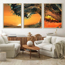 Ocean Wave With Perfect Sunset Canvas Wall Art Print, Framed by MyGreatCanvas | Canvas Wall Art Prints | Photo Prints & Wall Decor