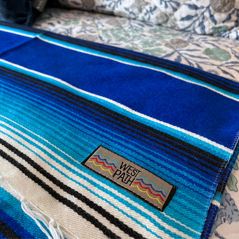 Blue Serape Isla Blanket