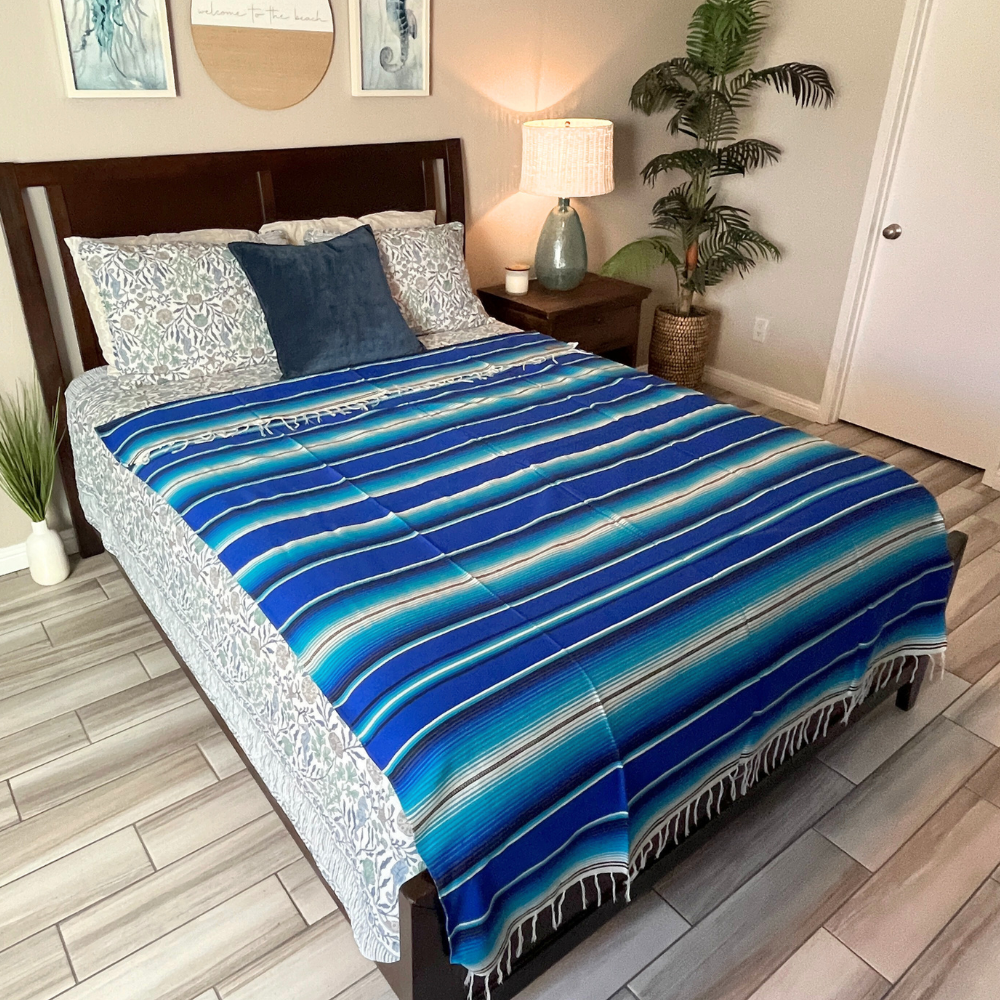 Blue Serape Isla Blanket, photo 4 of 8