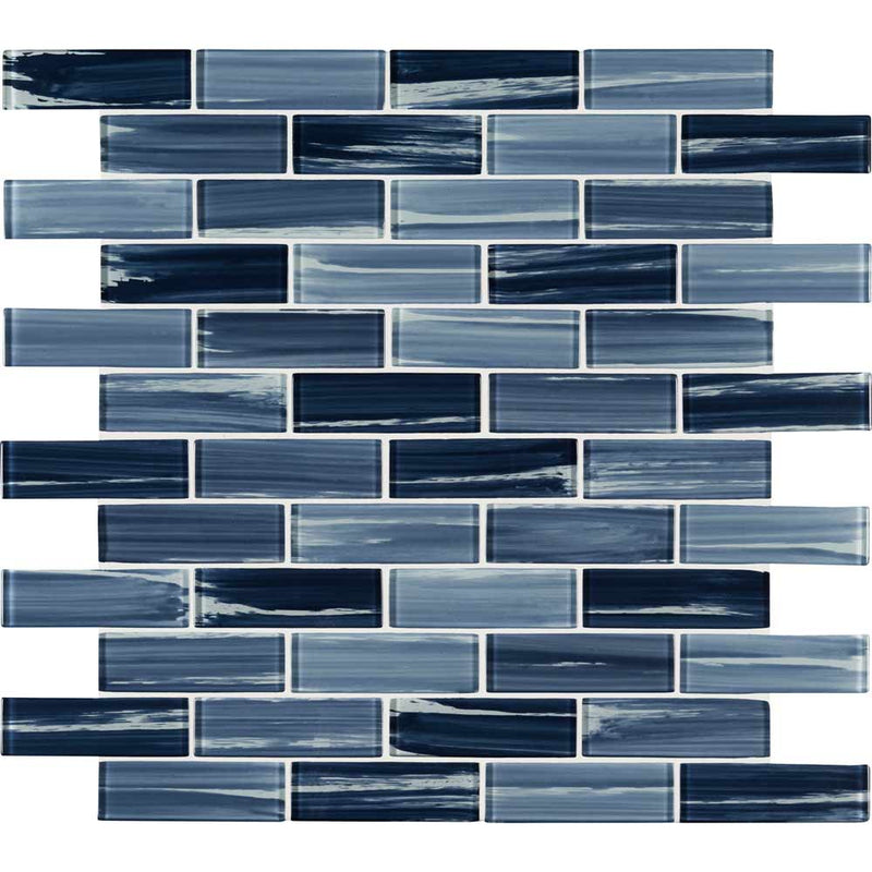 MSI Oceania Azul Subway Glass Mosaic Tile 11.75"x12"