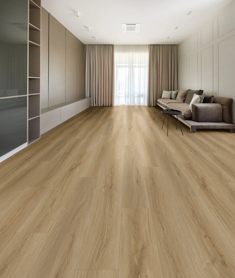 Ochre Embossed Matte 9.37"x60" Waterproof Laminate Flooring 12mm - Greek