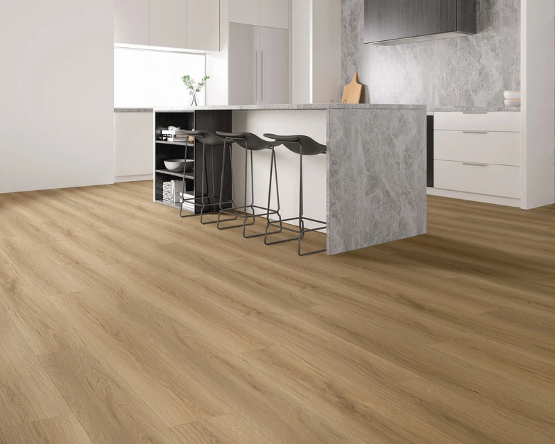 Ochre Embossed Matte 9.37"x60" Waterproof Laminate Flooring 12mm - Greek