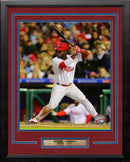 Odubel Herrera Philadelphia Phillies At-Bat MLB Baseball Framed and Matted Photo by Dynasty Sports & Framing