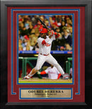 Odubel Herrera Philadelphia Phillies At-Bat MLB Baseball Framed and Matted Photo by Dynasty Sports & Framing