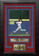 Odubel Herrera Philadelphia Phillies Jump Catch MLB Baseball Framed Photo with Engraved Autograph by Dynasty Sports & Framing