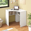 Corner Computer Desk Triangle Home Office Desk with Adjustable Shelf and Arc-Shaped Profile by LJGDeals