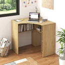 Corner Computer Desk Triangle Home Office Desk with Adjustable Shelf and Arc-Shaped Profile by LJGDeals