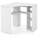 Corner Computer Desk Triangle Home Office Desk with Adjustable Shelf and Arc-Shaped Profile by LJGDeals