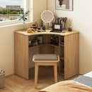 Corner Computer Desk Triangle Home Office Desk with Adjustable Shelf and Arc-Shaped Profile by LJGDeals