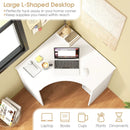 Corner Computer Desk Triangle Home Office Desk with Adjustable Shelf and Arc-Shaped Profile by LJGDeals