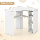 Corner Computer Desk Triangle Home Office Desk with Adjustable Shelf and Arc-Shaped Profile by LJGDeals