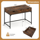 Office Desk with Power Outlets and Hidden Compartment for Study by DirectDeals