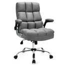 Office Furniture Set: 48 Inches x 36 Inches Mobile Whiteboard+Criss Cross Legged Chair+Linen Upholstered Executive Chair by LJGDeals