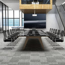 Office Guest Chairs Set of 4 with Metal Sled Base and Armrests-Black by LJGDeals