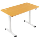 Office Set with 5-Tier Bamboo Ladder Shelf and Electric Standing Computer Desk by LJGDeals