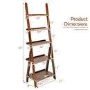 Office Set with 5-Tier Bamboo Ladder Shelf and Electric Standing Computer Desk by LJGDeals
