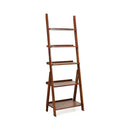 Office Set with 5-Tier Bamboo Ladder Shelf and Electric Standing Computer Desk by LJGDeals
