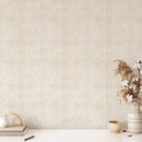 Beige Ikat Geometric Japandi Wallpaper