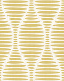Ogee Sketch Ovals Wallpaper - Mustard Yellow