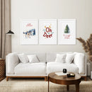 Winter Wonderland Christmas Wall Art Prints Set by Wall Art Set