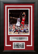 Hakeem Olajuwon in Action Houston Rockets 8" x 10" Framed Basketball Photo with Engraved Autograph by Dynasty Sports & Framing