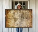 Push Pin World Map Canvas Print – Travel Tracker Wall Art