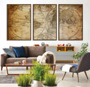 Push Pin World Map Canvas Print – Travel Tracker Wall Art