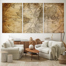 Push Pin World Map Canvas Print – Travel Tracker Wall Art