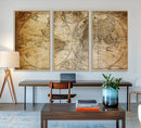 Push Pin World Map Canvas Print – Travel Tracker Wall Art