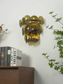 Olive Green Disc Glass Wall Lamp