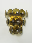 Olive Green Disc Glass Wall Lamp