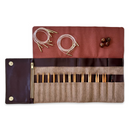 Premium 5 Inch Olive Wood Interchangeable Circular Knitting Needle Set with Carrying Case (29 Piece Set)