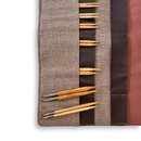 Premium 5 Inch Olive Wood Interchangeable Circular Knitting Needle Set with Carrying Case (29 Piece Set)