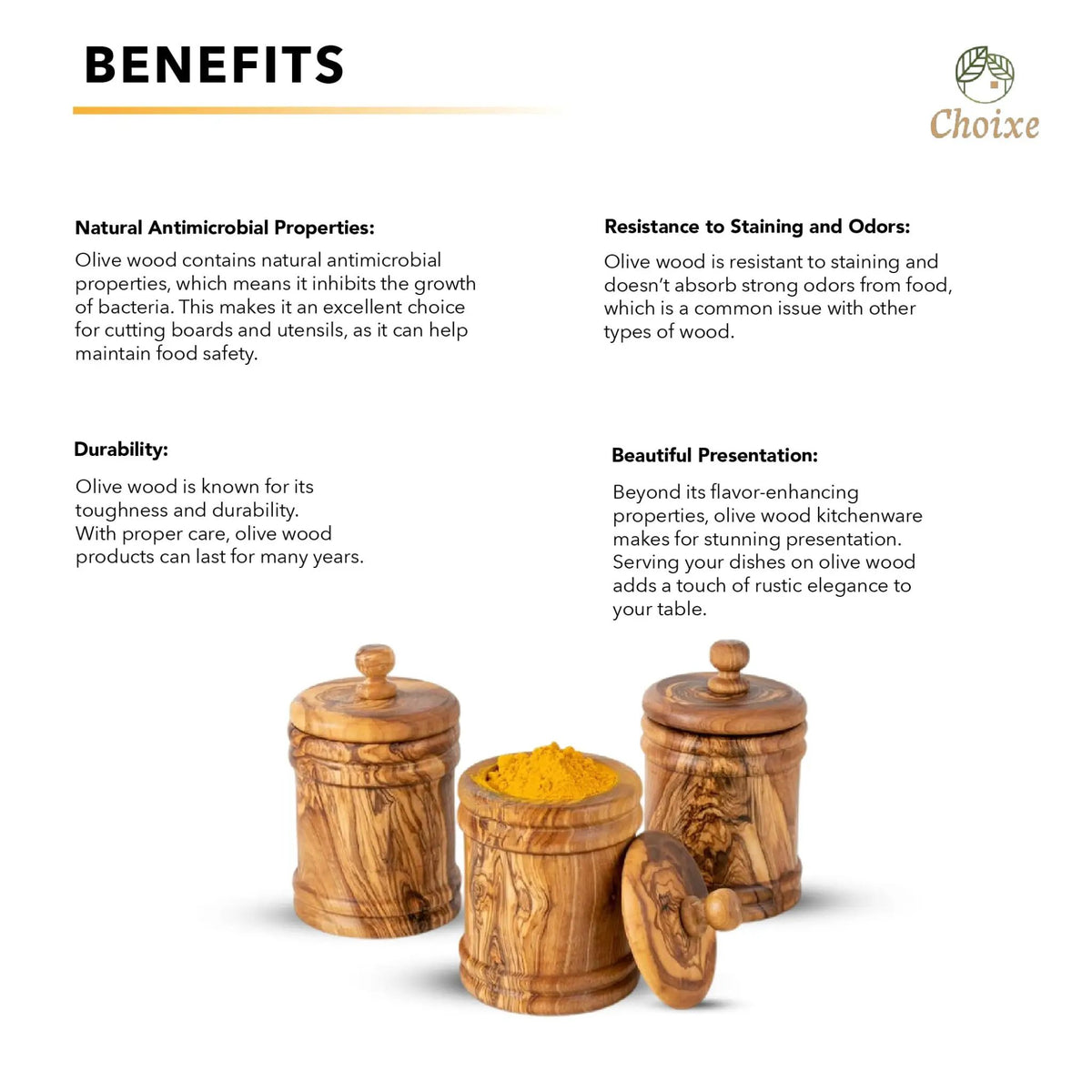 Olive Wood Canister Set, photo 7 of 11