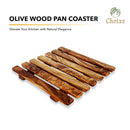 Olive Wood Pan Coaster Trivet by Choixe