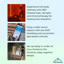 Peak Saunas Olympus 1-Person FAR Infrared Sauna with Smart WiFi App Control
