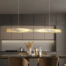 Linear Luxury Spiral Crystal Chandelier