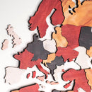 3D Wooden World Map Onyx