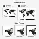 World Map on Canvas - Onyx