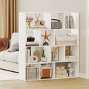 Open Shelf Bookcase 4-Tier Modern Bookshelf with 12 Storage Compartments-White by LJGDeals