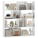 Open Shelf Bookcase 4-Tier Modern Bookshelf with 12 Storage Compartments-White by LJGDeals