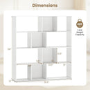 Open Shelf Bookcase 4-Tier Modern Bookshelf with 12 Storage Compartments-White by LJGDeals