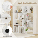 Open Shelf Bookcase 4-Tier Modern Bookshelf with 12 Storage Compartments-White by LJGDeals