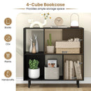 Open Shelf Bookcase with 4 Compartments by LJGDeals