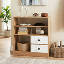 Storage Cabinet with 3 Shelves and 2 Fabric Drawers by LJGDeals