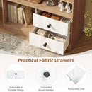 Storage Cabinet with 3 Shelves and 2 Fabric Drawers by LJGDeals