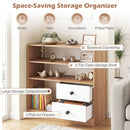 Storage Cabinet with 3 Shelves and 2 Fabric Drawers by DirectDeals
