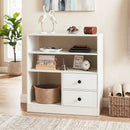 Console Table with 3 Open Shelves and 2 Fabric Drawers by LJGDeals